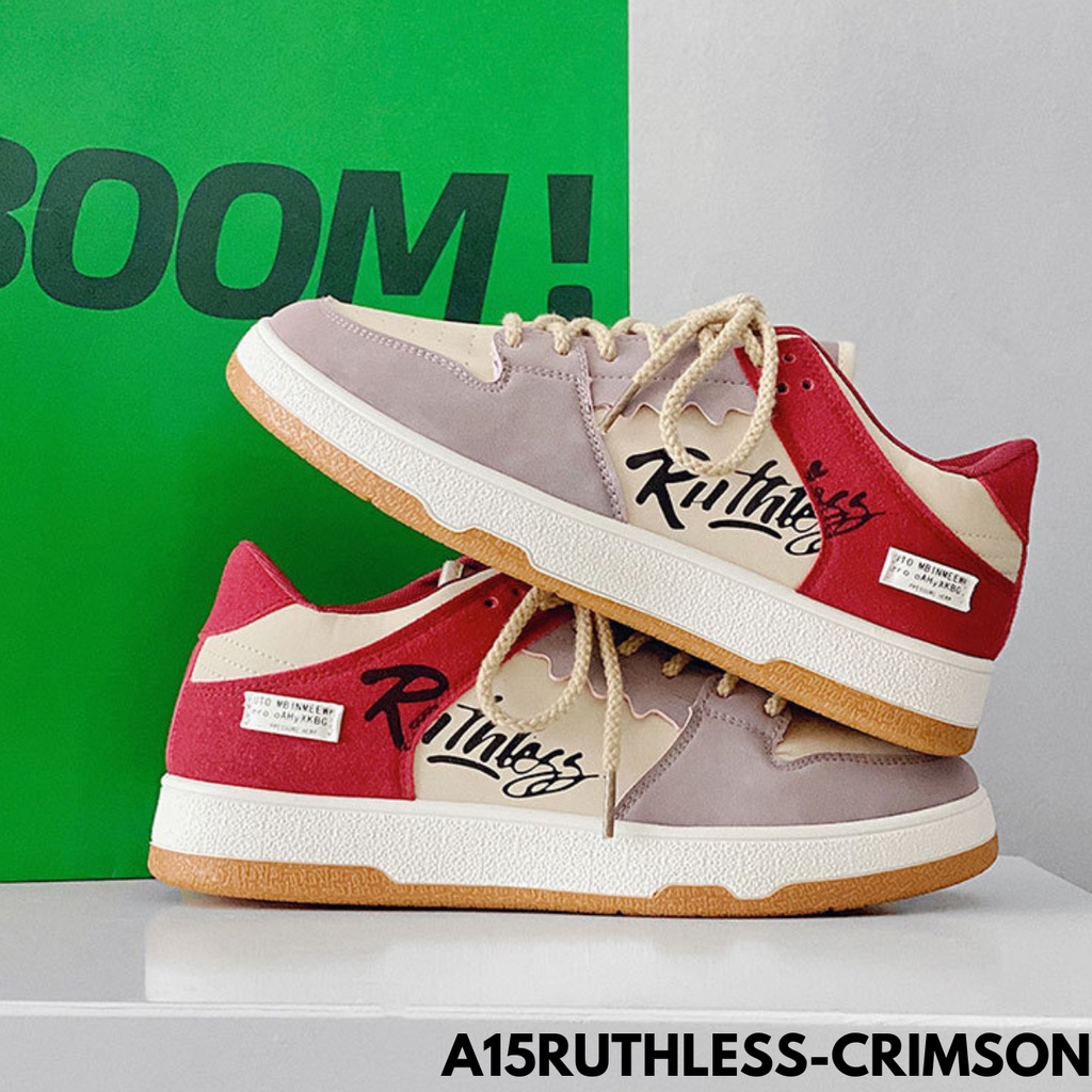 SEPATU SNEAKERS PRIA BERTALI KAMBINASI WARNA CAKEP KEKINIAN BAHAN PU BERKUALITAS IMPORT A15RUTHLESS