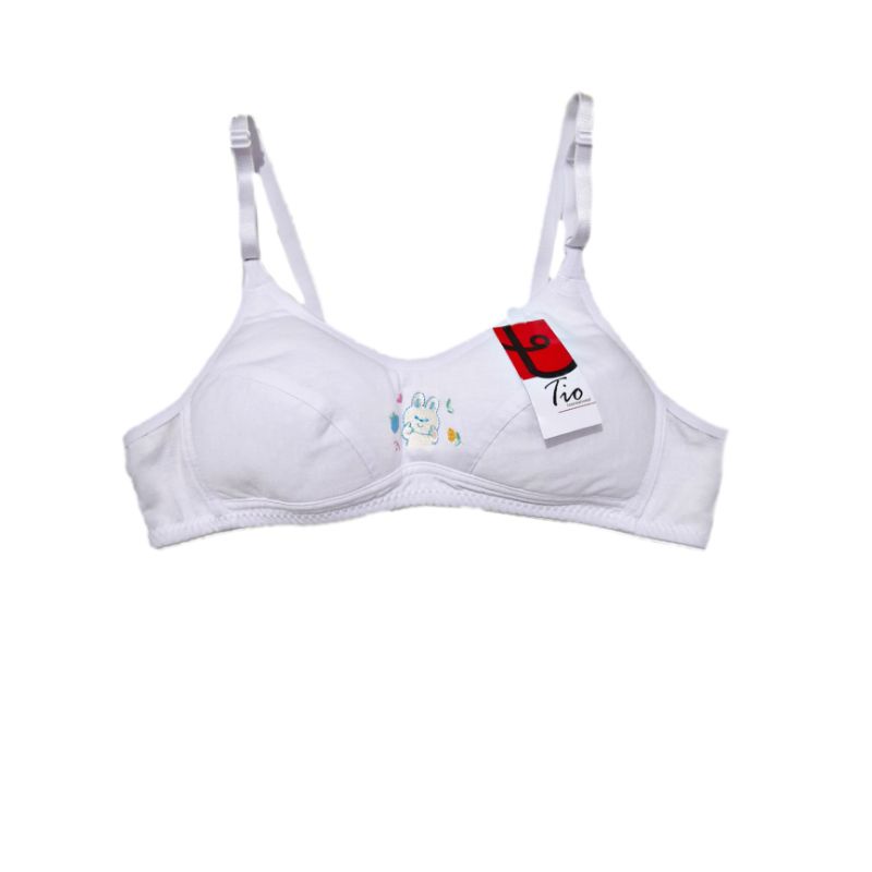 BH Wanita Pelajar Tanpa Kawat Warna Putih
