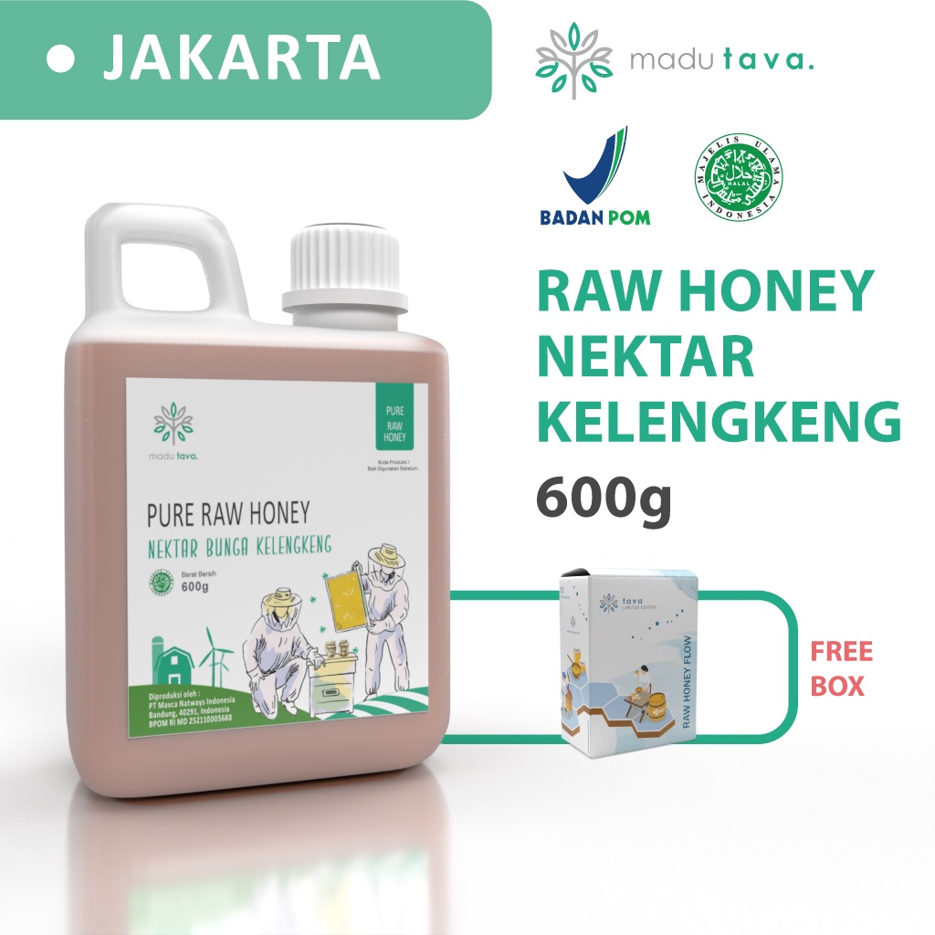 Madu Murni Asli Tava Nektar Kelengkeng 600gr Grade A 100% Alami Pure Natural Raw Honey