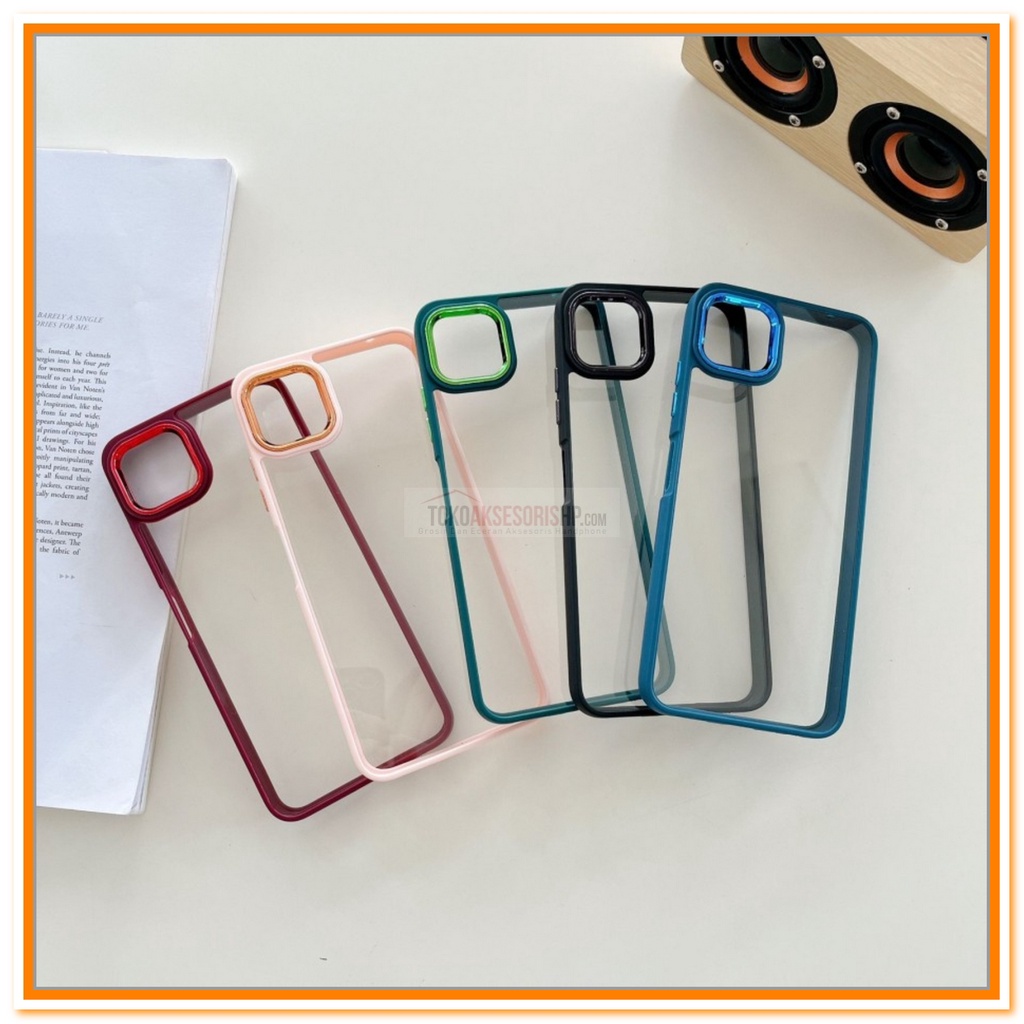 CASE CLEAR LIST CHROME VIVO Y20 Y20S Y12S / VIVO Y12 Y15 Y17 SOFT CASE CLEAR