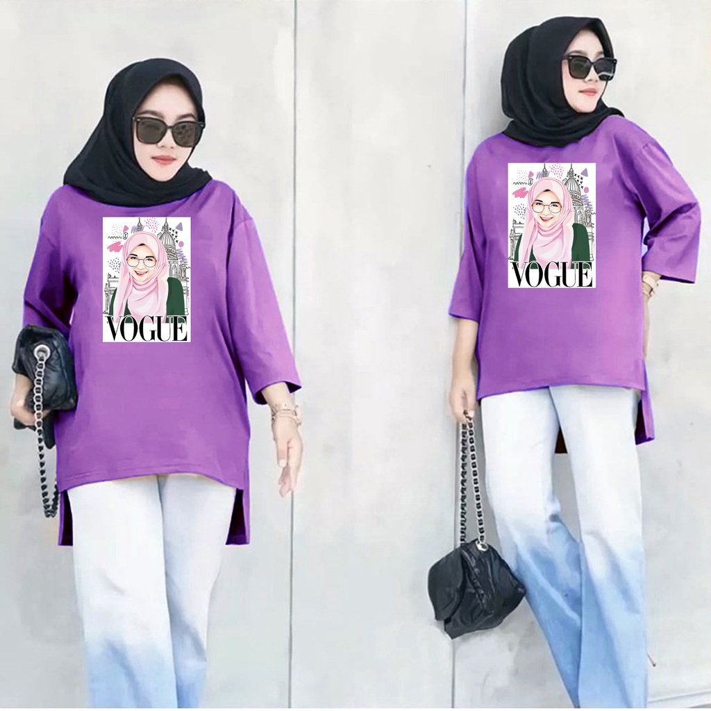 GSC - Long Tunik ANIME 033/ Tunik wanita jumbo / Tunik kaos viral / Tunik motif anime / Tunik panjang / Tunik wanita hijab terbaru