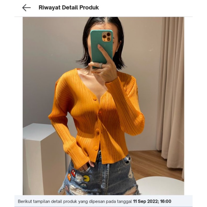 PRELOVED SHOP WITH CELINE, MIKA CARDIGAN COLOR MUSTARD YELLOW