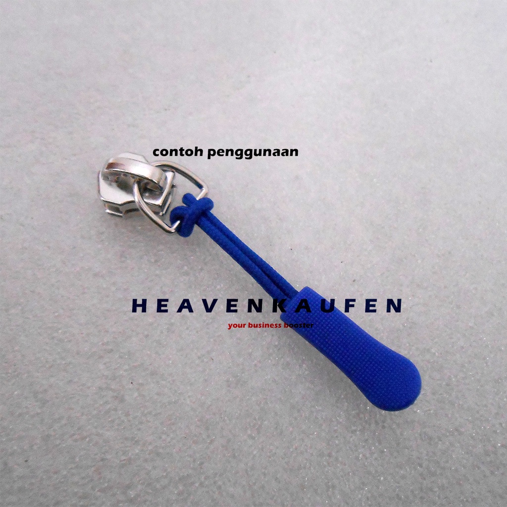 Zipper Puller Tali Variasi Tarikan Kepala Resleting Warna Biru Harga Per Lusin Untuk Pull Zipper Jaket Tas Dll