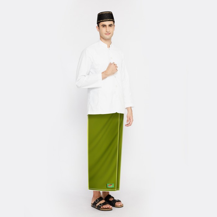 Sarung ATLAS Favorit Warna Polos Hijau Muda 01
