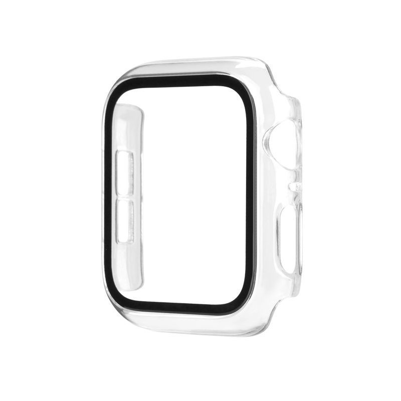 APPLE WATCH 2 in 1 Case iWatch Series Series 1 2 3 4 5 SE 6 7 PC+Tempered Glass Full Cover Size 45 44 42mm 41 40 38mm Hard Screen Protector