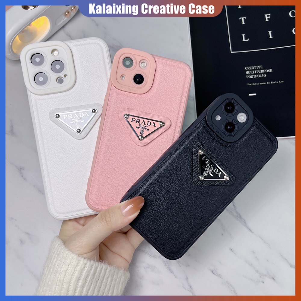 Casing Kulit Prada Mewah Untuk iPhone 14 Pro Max14Plus 13ProMax 12promax 11Pro X Xr Xs Max Case Hard Back Cover