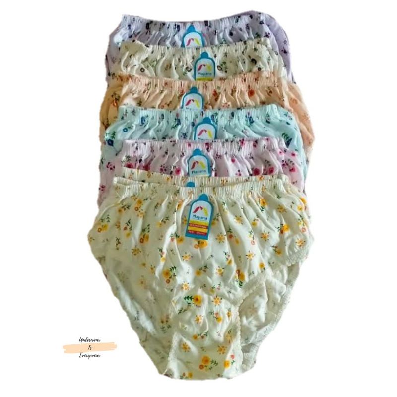 Celana Dalam Mayana 3Pcs 6Pcs 12Pcs- Celana Dalam Motif Bunga Celana Dalam Ukuran Jumbo