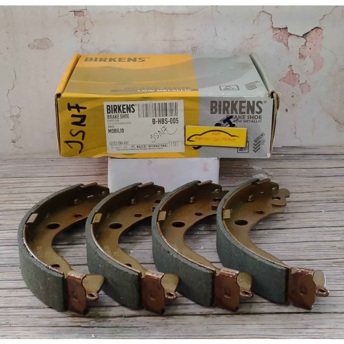 BRAKE SHOE KAMPAS REM BELAKANG JAZZ RS 2014-2020 BIRKENS HBS-005