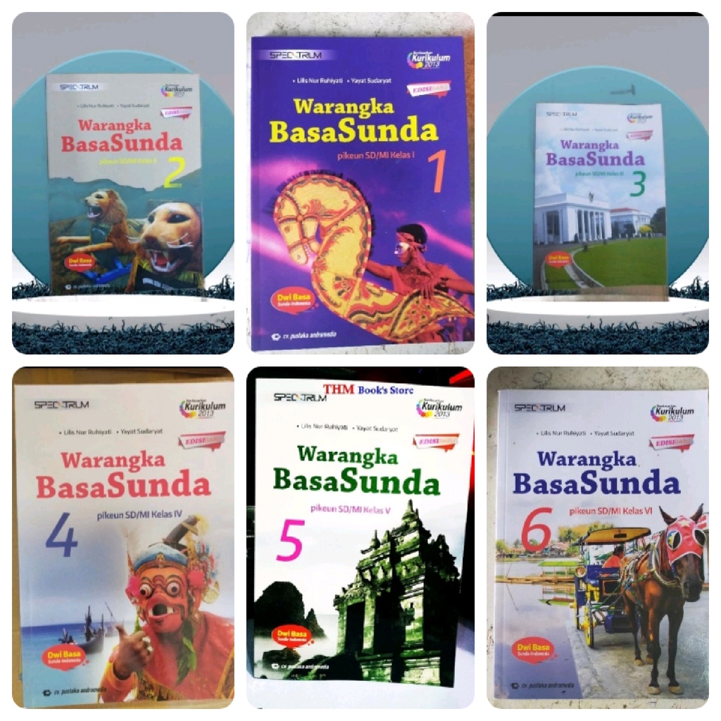 ORI harga satuan buku teks warangka bahasa Sunda Dwi bahasa untuk SD/mi kelas 1-6 penerbit pustaka a