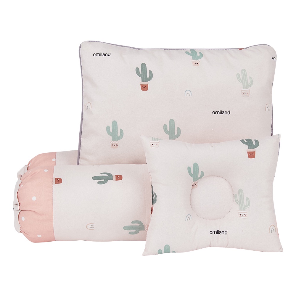 Bantal Guling Set + Bantal Peang Kaktus Series -Omiland- OB37221 OB37222