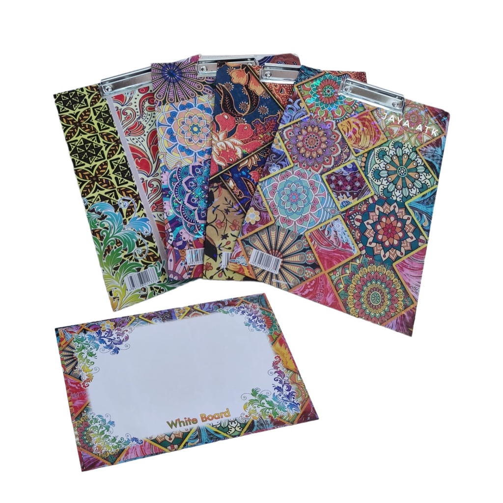 

CLIPBOARD PAPAN JALAN UJIAN FOLIO F4 BATIK CLIP BOARD WHITEBOARD TEBAL BAGUS