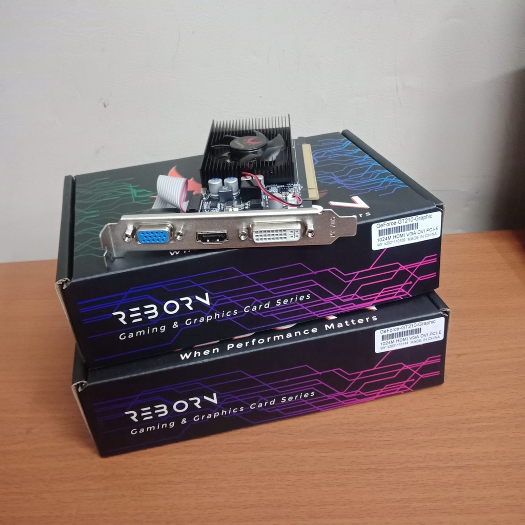 VGA REBORN NVIDIA GEFORCE GT 210 1GB DDR3 64-BIT BREND REBORN GARANSI DISTRIBUTOR 1 TAHUN,VGA CARD LOW PROFILE,VGA