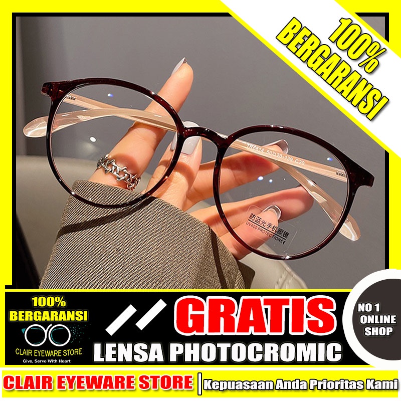 Clair Eyeware CO 95 Optik Melawai Frame Kacamata Plastik Blueray Photocromic Anti Radiasi Hp Kompute