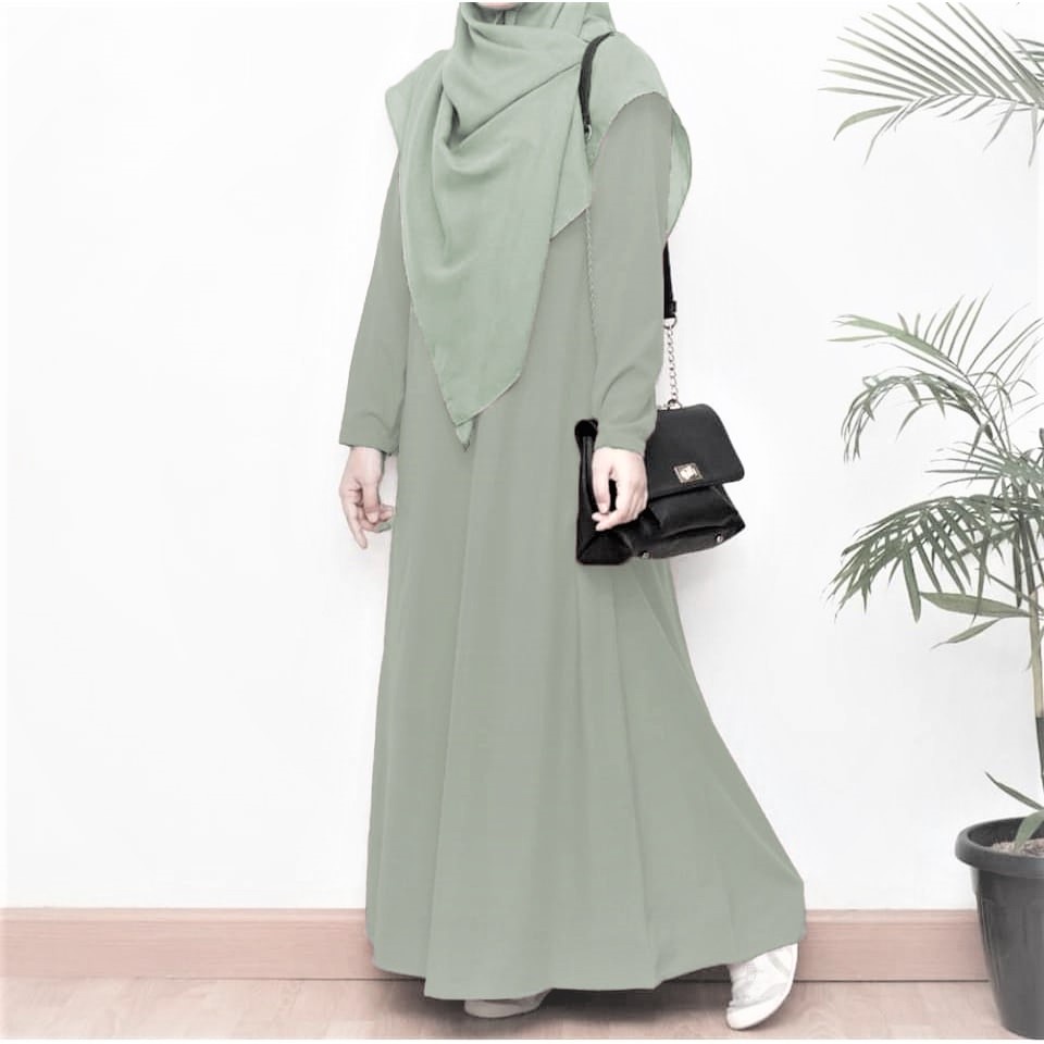 NEW ARRIVAL Gamis Polos Simpel Dress Polos Gamis Terbaru | Size S M L XL XXL | Matt Syakila HQ Dress Muslimah Casual Abaya Basic Gamis Kekinian