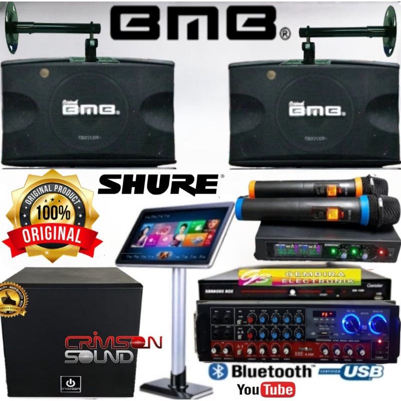 Paket Sound system Bmb Karaoke 10 inchi original bluetooth