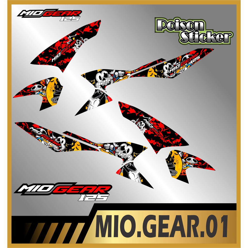 STRIPING STICKER MIO GEAR STIKER  MIO GEAR  STICKER LIS LIST YAMAHA MIO GEAR  CODE 01