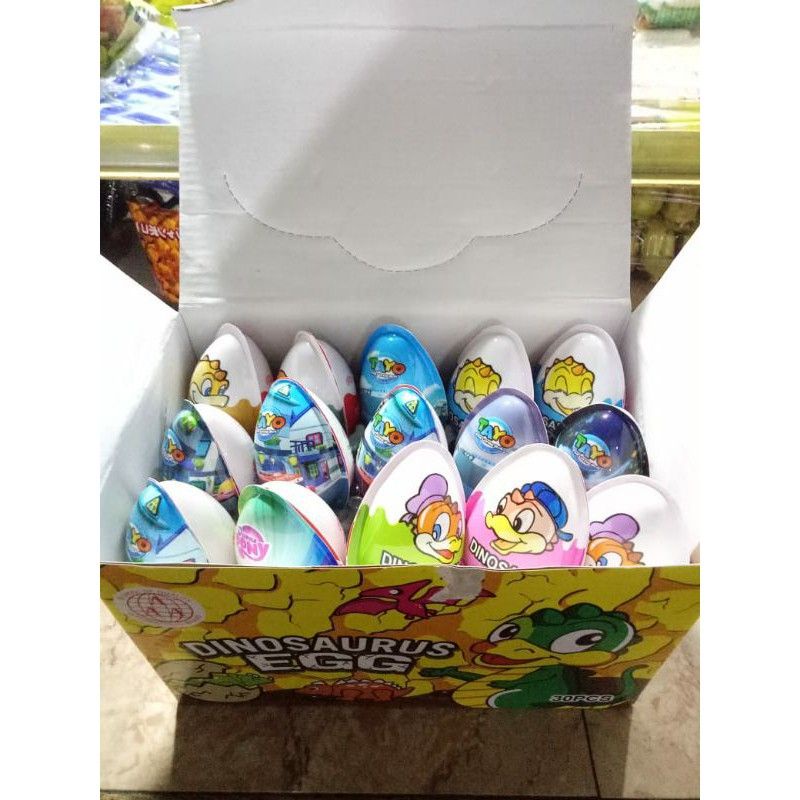 

dinosaurus egg chocolate (coklat berwadah bentuk telur dinosaurus ) 30 pcs per box