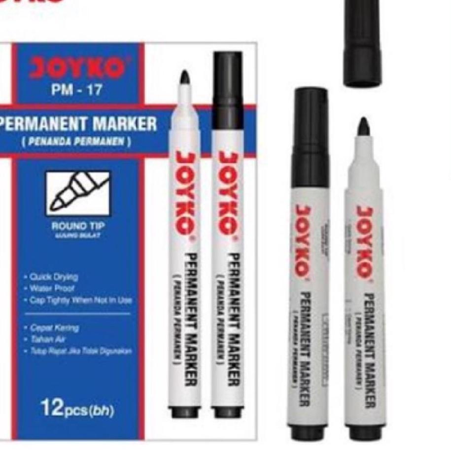 

(Q>3T☛) Spidol Permanent Marker PM-17 Joyko (Pcs) super keren
