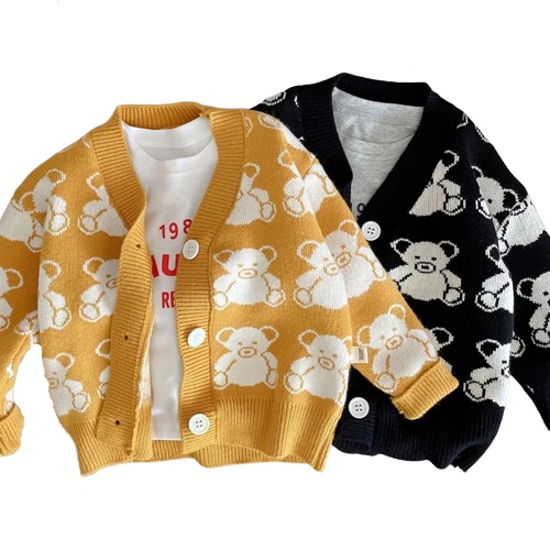 Tokomilkan - Cardigan Anak Usia 1-6 Tahun SNOWY KIDS BEAR  Rajutan Halus Premium