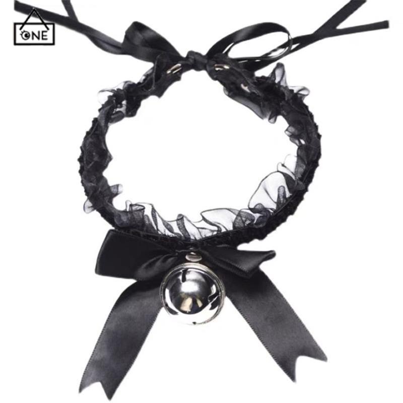 COD❤️Choker Renda Kalung Lonceng Besar Fashion Korea Cosplay Gaya Aksesoris Wanita-A.one