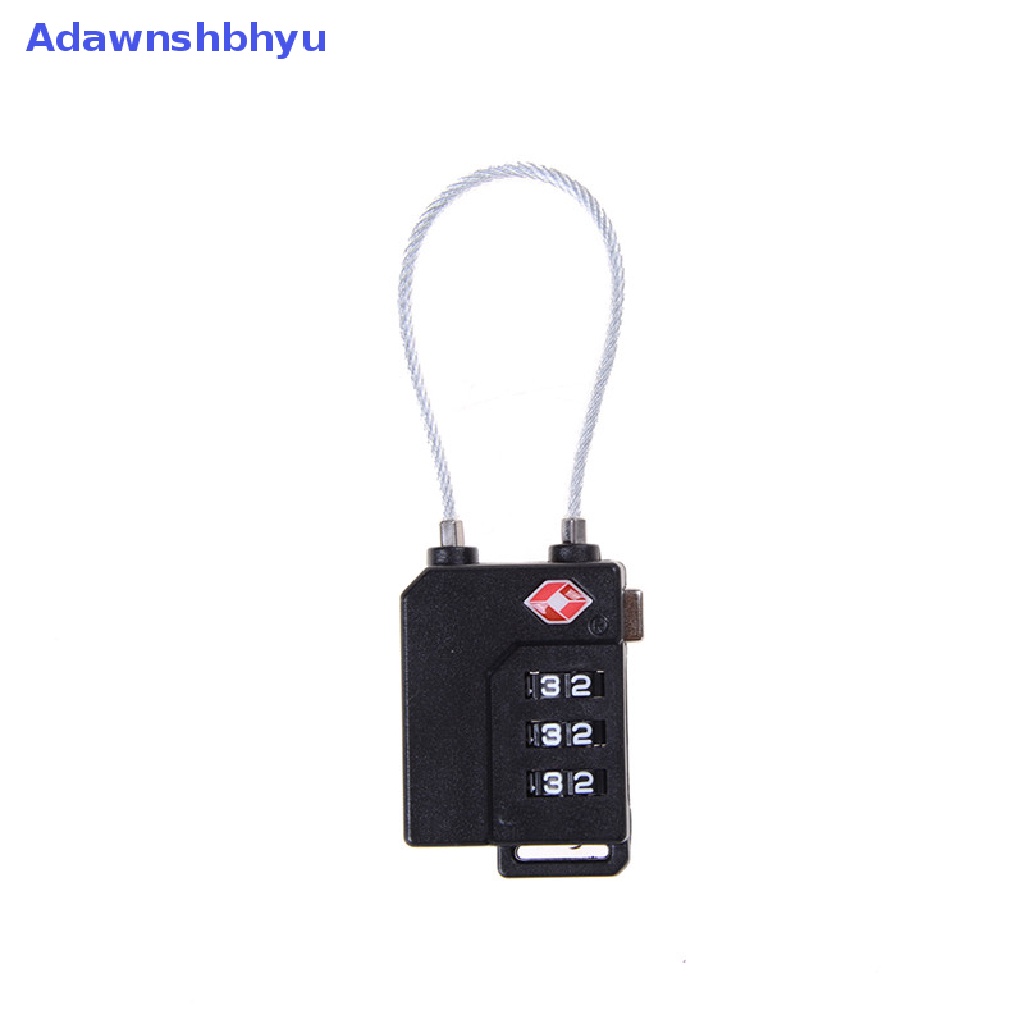 Adhyu TSA Resettable 3digi Combination Lock Koper Bagasi Travel Code Padlock ID