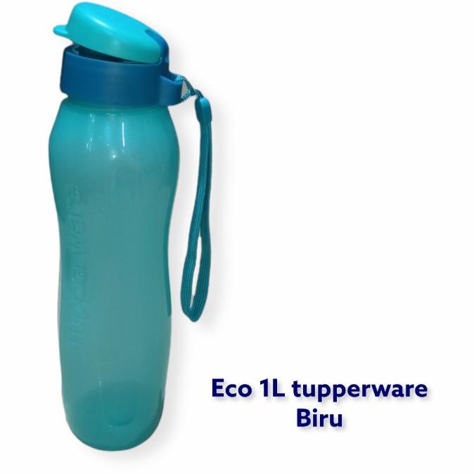 Promo botol air minum eco 1liter tupperware warna fanta dan hitam 2pcs promo Terlaris