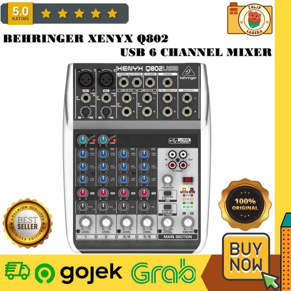 Behringer Xenyx Q802 USB 6 Channel Mixer