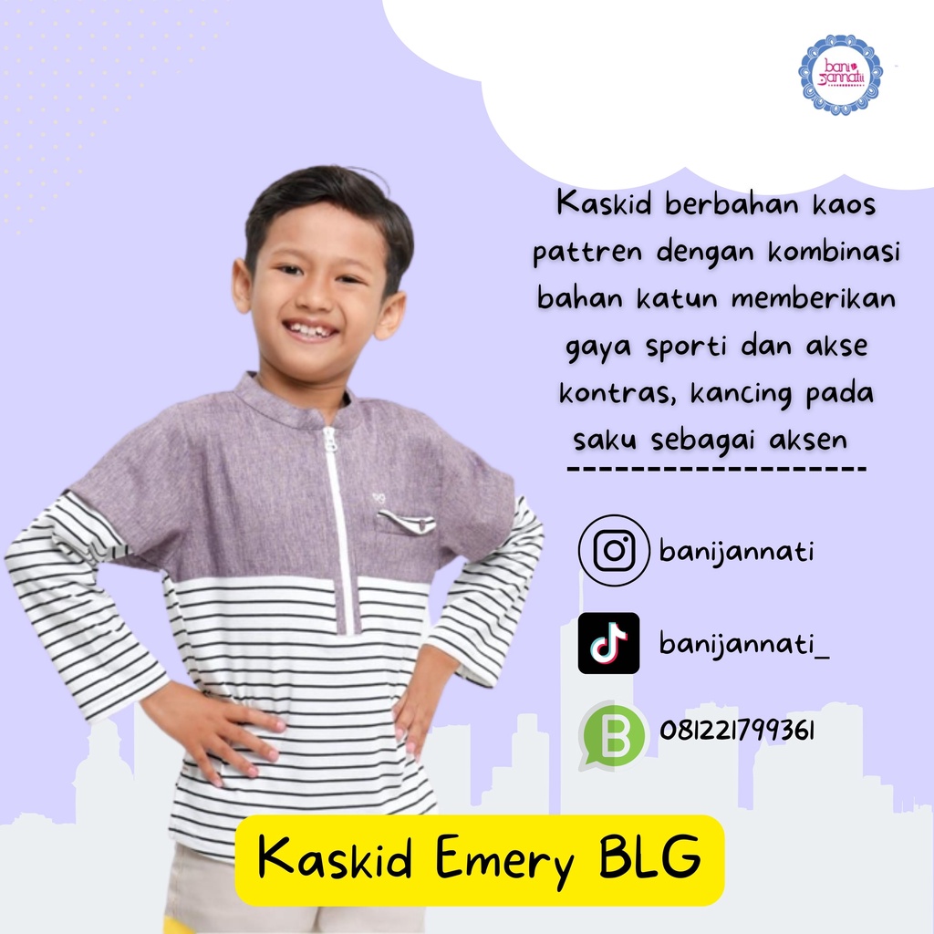 Koko Anak Kaskid Emery BLG | Koko Anak | Koko anak laki-laki | Koko anak terbaru| atasan muslim anak