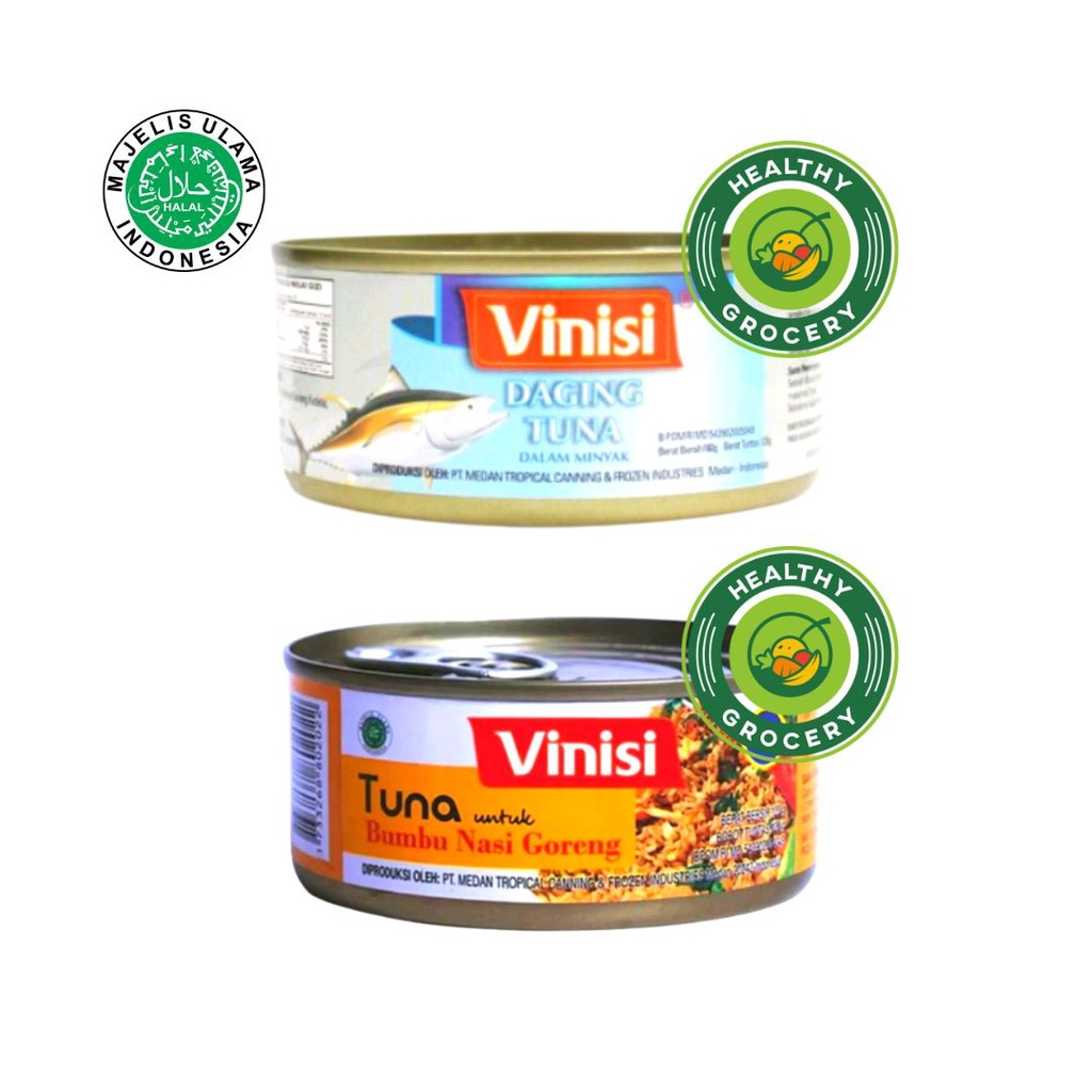 

Vinisi Chunk Light Tuna 160gr / Daging Tuna / Vinisi Tuna Bumbu Nasi Goreng 120gr