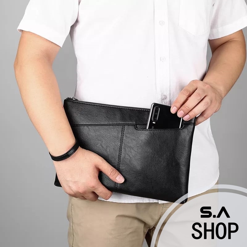 Dompet Clutch kulit Pria  Bisa Wanita Cowok premium wallet laki laki Terbaru