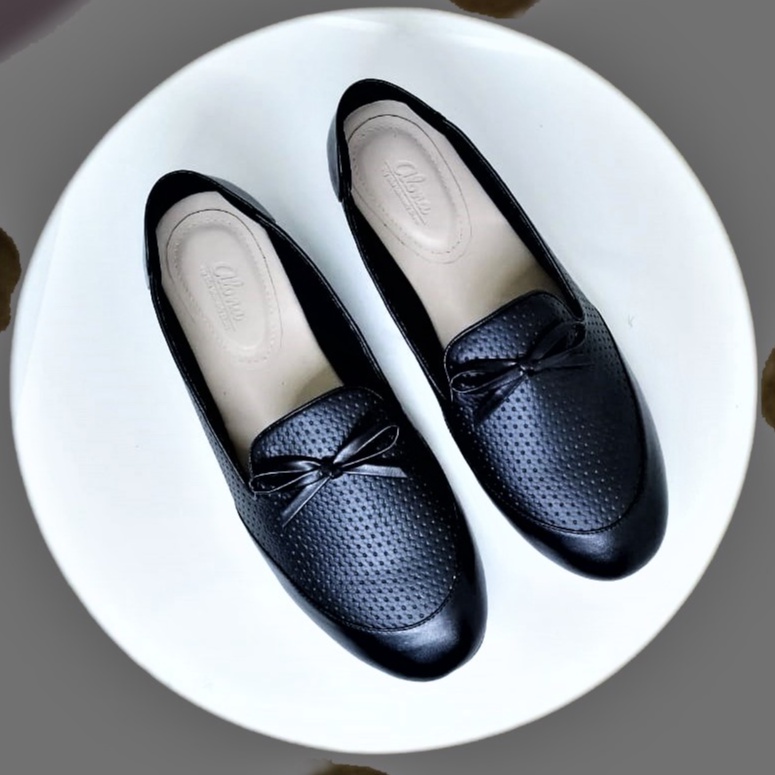 Sepatu Flat Formal Wanita Ukuran 41-45 Jumbo BIG SIZE Sepatu Pantofel Flat Kerja Kantoran Original Q