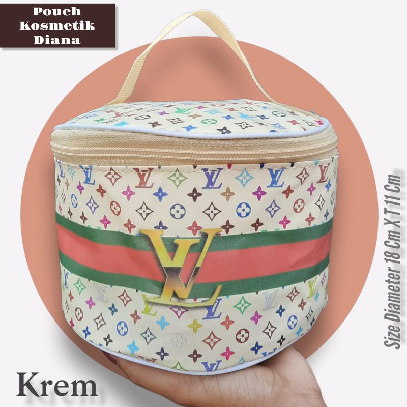 POUCH KOSMETIK BULAT MOTIF SERBAGUNA