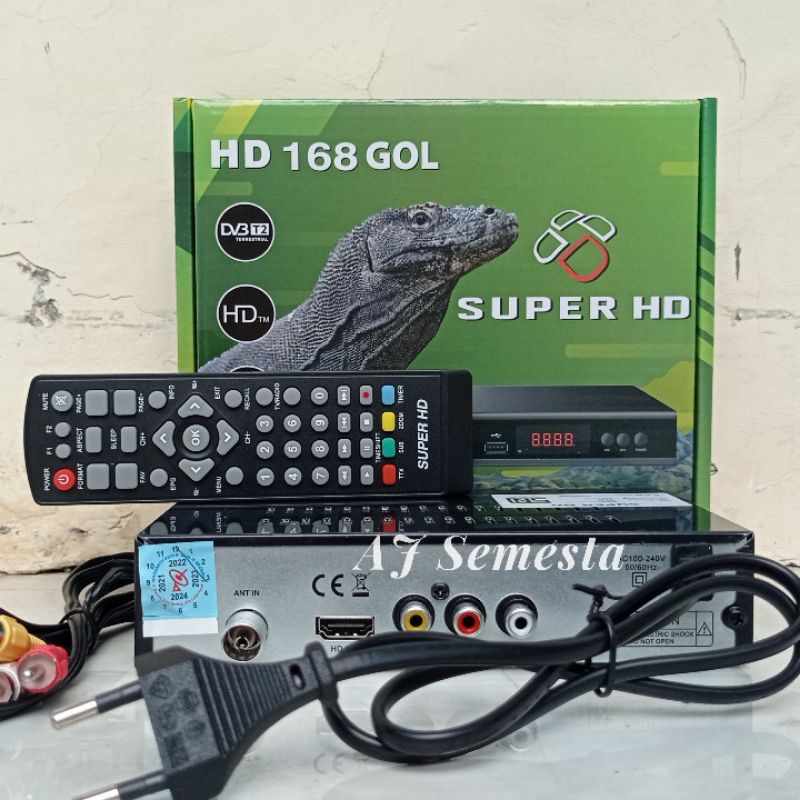 Set Top Box Tv Digital STB DVB T2 Super HD 168 GOL Komodo FREE BUBLE WRAP