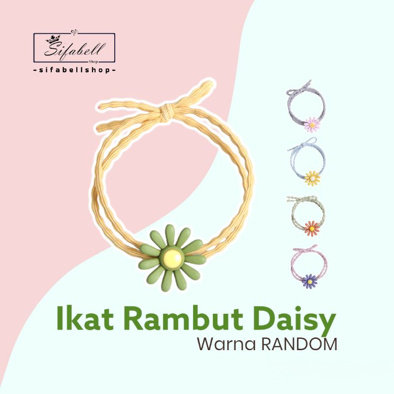 Ikat Rambut Korea BUNGA DAISY Kuciran Wanita Kunciran Anak Remaja Dewasa Elastis