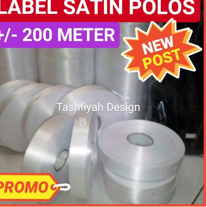 Baru Bermanfaat Label pita satin roll import 2,5cm polos 55rb