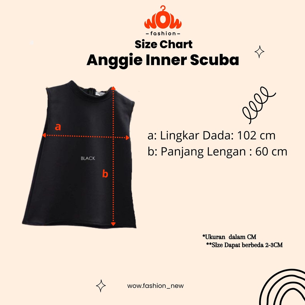 WOW - ANGGIE INNER SCUBA REMIUM WANITA//INNER POLOS KEKINIAN