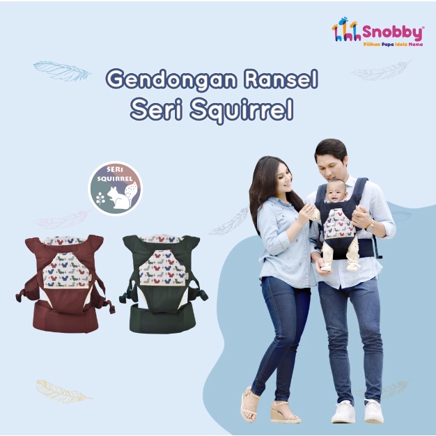 GENDONGAN RANSEL DF SERI SQUIRREL SAKU MOTIF SNOBBY TPG5642