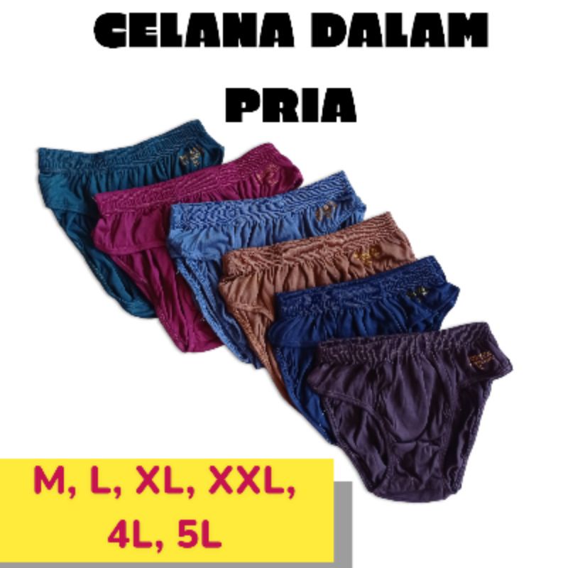 CELANA DALAM LAKI LAKI (DALEMAN PRIA) UKURAN M, L, XL, XXL, 5L, 6L NYAMAN DI PAKAI