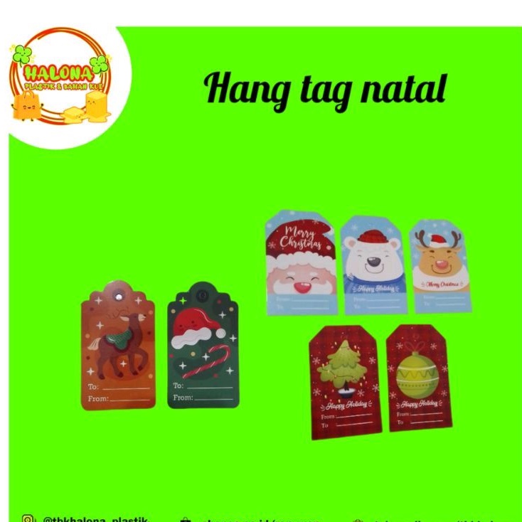 

Hang Tag Natal dan Tali ( 10 pcs )