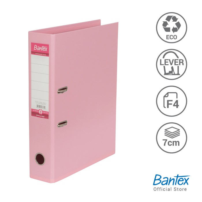 

TERBARU Bantex Lever Arch File Ordner Plastic 7cm Folio Musky Pink #1465 74 Code 3411