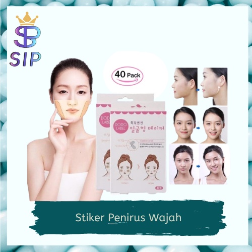 Label Stiker Penirus Wajah Tirus Tanpa Operasi - Dodo Label Korea Face Lift Tape For V Shape Plester