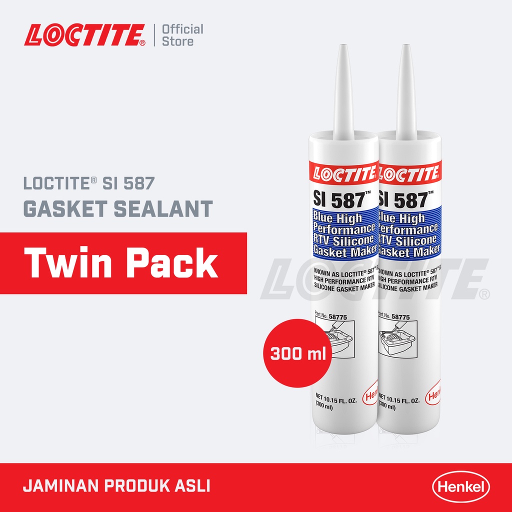Jual LOCTITE SI 587 Gasket Sealant Lem Paking 300 ml Twin Pack Shopee Indonesia
