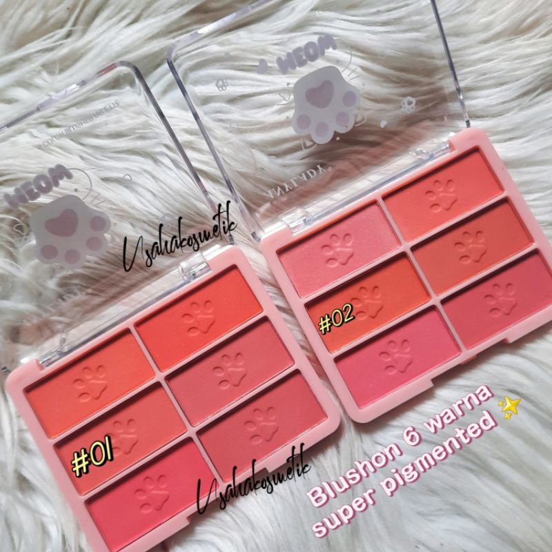 ECER!! BLUSHER/BLUSH ON 6 WARNA COLOR BLUSHER GLOW NO. 964