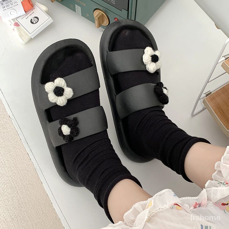 Sandal cinta manis sandal wanita luar memakai ins angin rumah kamar mandi dalam ruangan anti-slip te