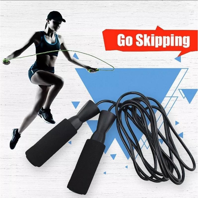 Lompat Tali Skipping PVC Panjang Bisa Diatur Anti Slip Lembut di Tangan