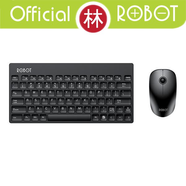 Robot Wireless Keyboard &amp; Mouse Portable KM3000 - BLACK