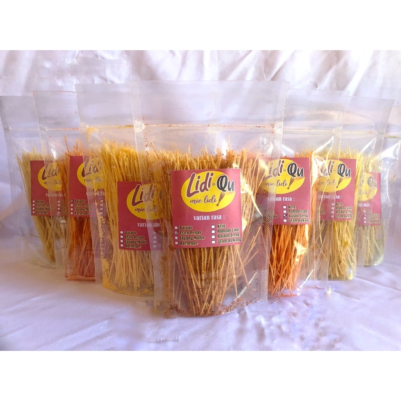 

Mie Lidi kemasan standing pouch