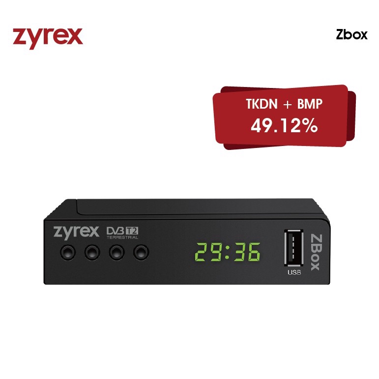 STB SET TOP BOX Zyrex TV Digital dvbt2 HDMI Dongle WIFI ZBOX-1 DVB T2 SUPER HD Receiver Full HD