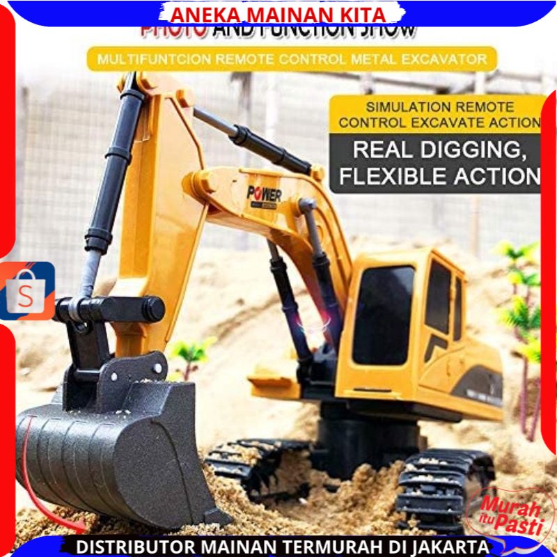 Promo Heavy Machine RC Excavator Crawler Mainan Mobil Truk Beco Digger RC 1:24 Remote Kontrol