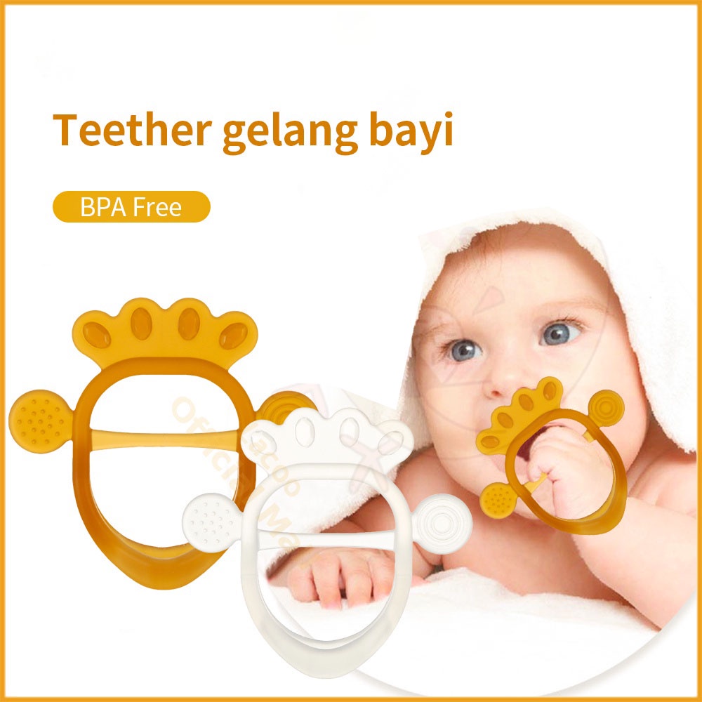 Mainan Gigitan Teether Gelang Sangkar Bayi Silika BPA Free